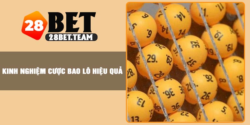 Kinh nghiệm cược bao lô hiệu quả